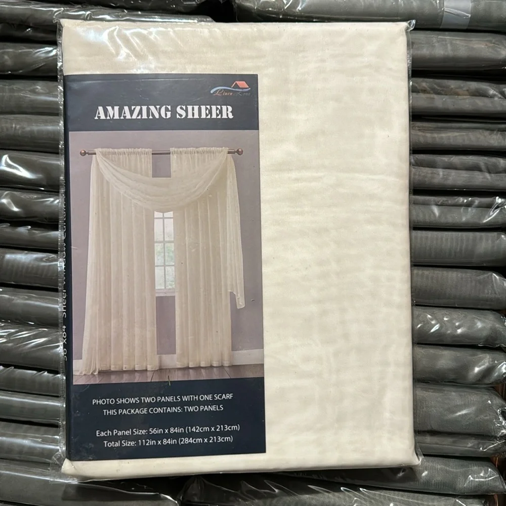 Amazing Sheer Beige 2 window panels